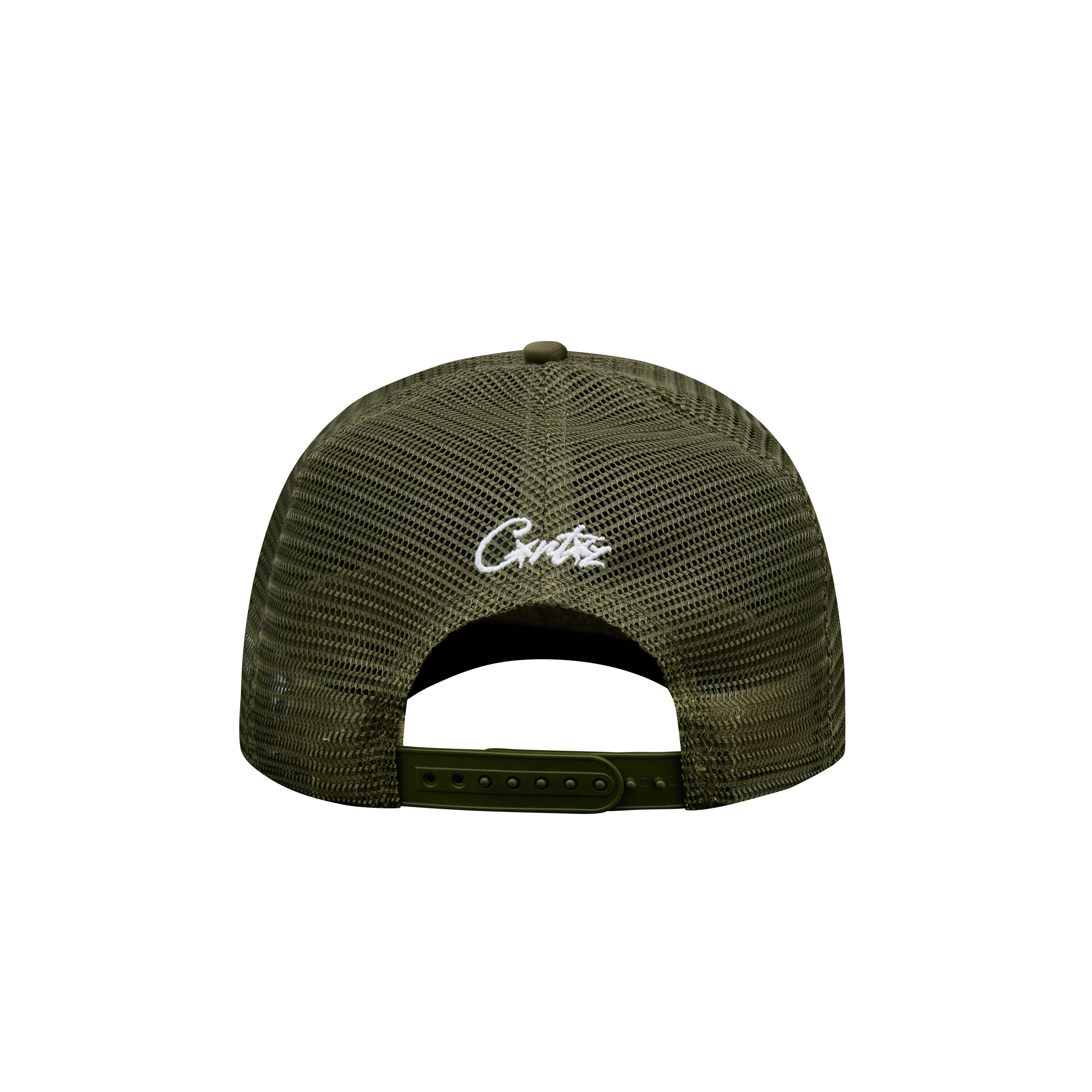ISLAND PUFF PRINT TRUCKER HAT [OLIVE]
